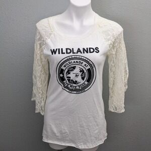 We the Free wildlands lays 3/4 sleeve high low top XS